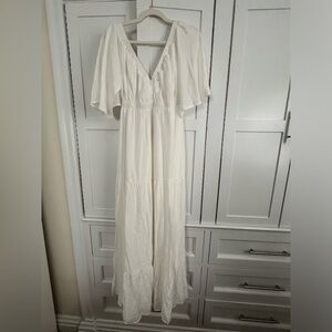 Vici Samantha Tiered Maxi Dress - Off White